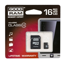 Zdjęcie GOODRAM microSDHC 16GB class 10+adapter