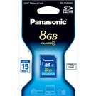 PANASONIC SECURE DIGITAL SDHC 8GB/odczyt: 15MB,zapis: 10MB/Class 4 (pamięć o ultraszybkim odczycie i zapisie danych, idealna do codziennego  korzystania ze zdjęć, muzyki, filmów)