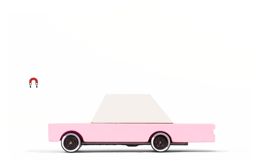 Zdjęcie Candylab Samochód Drewniany Sedan Pink
