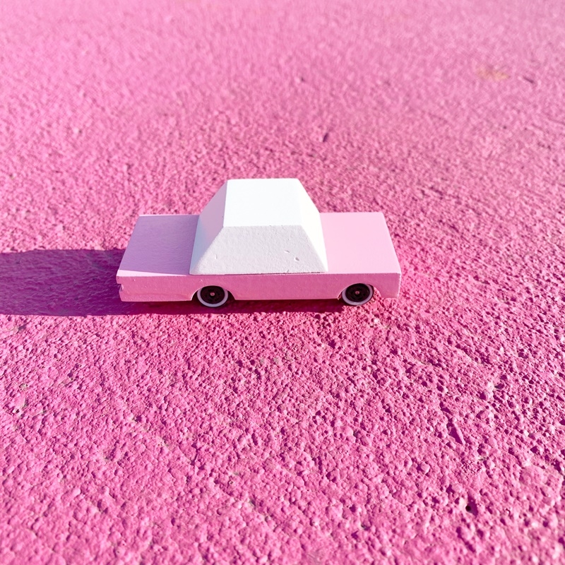 Zdjęcie Candylab Samochód Drewniany Sedan Pink