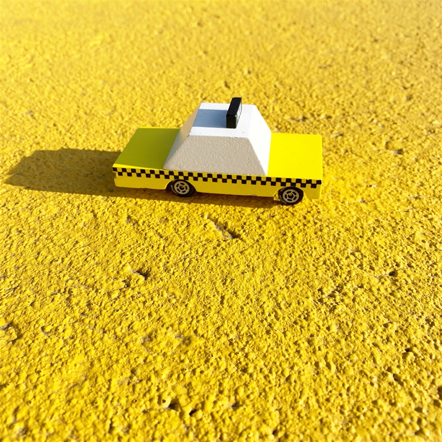 Zdjęcie Candylab Samochód Drewniany Yellow Taxi