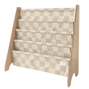 3 Sprouts Stojak na Książki Recycled Checkerboard Beige