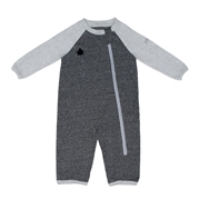 Juddlies Organic Raglan Pajacyk Black XS