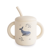 Mushie Kubek ze słomką 175 ml Whales