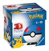 Ravensburger Puzzle 3D Kula Pokemon 54 el. Niebieska