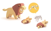 Halftoys Magnetyczny Składany Lew z Książeczką