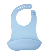 Mombella Silikonowy Śliniak z Kieszonką 3D Light Blue