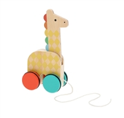 Petit Collage Zabawka do Ciągnięcia Żyrafa