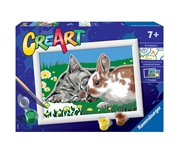 CreArt Malowanie Po Numerach Dla Dzieci Kotek i Królik
