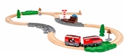 BRIO World Kolejka Drewniana z Pociągiem Pull-Back 28el