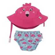 Zoocchini Pieluszka Kąpielowa Czapka Flaming 6-12 m