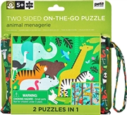 Petit Collage Puzzle Dwustronne w Torebce Zwierzęta 49 el.
