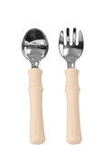 Mombella Metalowe Sztućce dla Dzieci Panda Light Brown