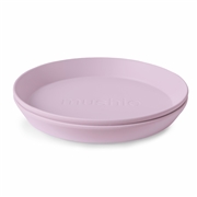 Mushie Talerzyki dla dzieci okrągłe 2-pak Soft Lilac