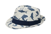 FlapJack Kapelusz Słomkowy Fedora Rekin M