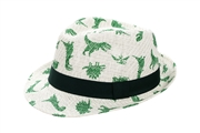 FlapJack Kapelusz Słomkowy Fedora Dinozaur M