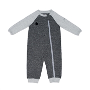 Juddlies Organic Raglan Pajacyk Black M