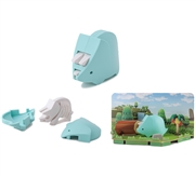 Halftoys Magnetyczny Składany Dinozaur Triceratops z Makietą