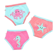 Zoocchini Majtki Treningowe Dziewczęce Ocean Gals 3-4 Lata 3 szt.