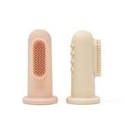 Mushie Szczoteczka Silikonowa na Palec 2-pak Blush / Shifting San