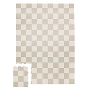 3 Sprouts Mata Piankowa EVA Checkerboard Beige - Puzzle Podłogowe
