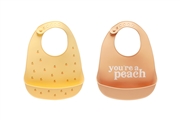Pearhead Śliniak Silikonowy You’re a Peach 2szt.